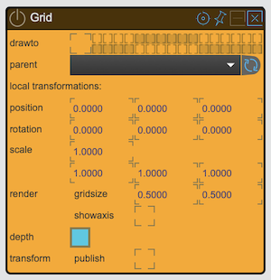 Floating properties window example