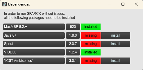 Install missing packages